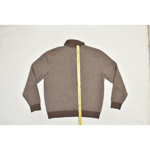 Old Navy Sweater Mens Large Brown Collared Pullover Cotton Blend Casual Knit New - Picture 5 of 8